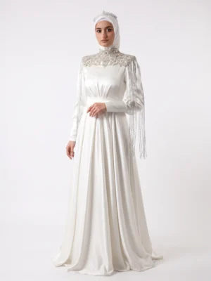 SERAPHINA Ivory Embellished Gown