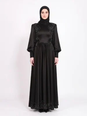 ORCHID Black Embellished Maxi Dress